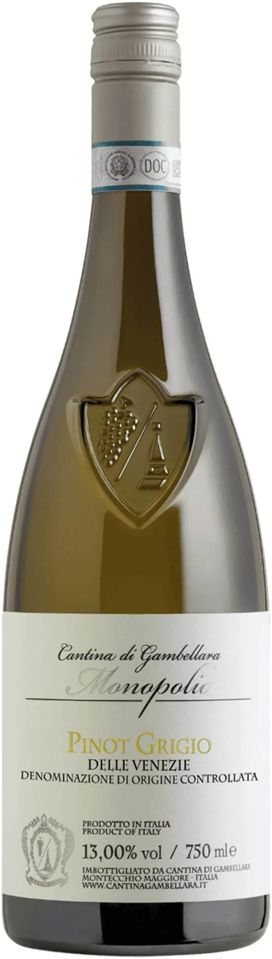 Buy Cantina Di Gambellara Monopolio Pinot Grigio Veneto 750ml Online at Barrel and Batch